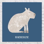 Poster Capybara Personnalisé Mignon
