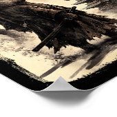 Poster Capybara Samurai Retro Ufo Japanese Warrior Tenshu (Coin)