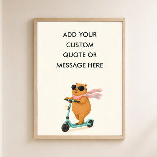 Poster Capybare de Trottinette Personnalisé - Créez Votre