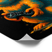 Poster Capyra Gamer Art – Funny Rodent With Controller An (Coin)