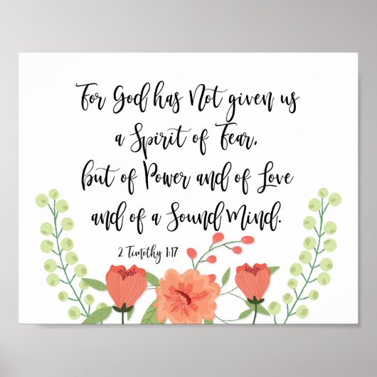 Poster Car Dieu ne nous a pas donné l'esprit de la peur I (Devant)