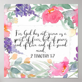Poster Car Dieu ne nous a pas donné un esprit de peur