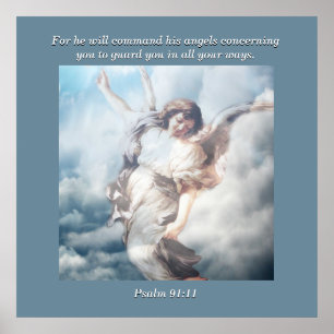 Poster Car il commandera ses anges à ton sujet.