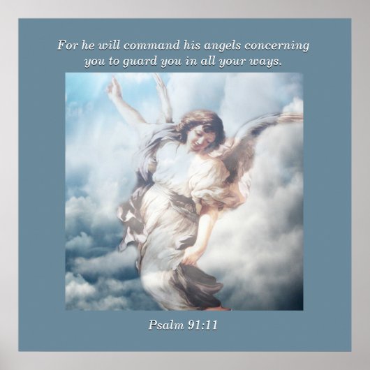 Poster Car il commandera ses anges à ton sujet. (Devant)