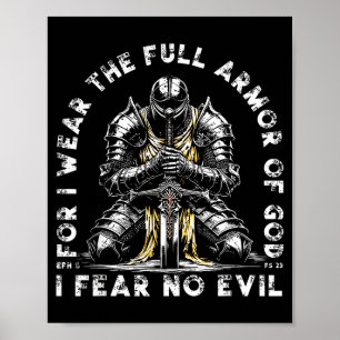 Poster Car je porte la pleine armure de Dieu Je ne crains