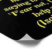 Poster "Car moi, l'Éternel, ton Élohim, je tiendrai ton r (Coin)