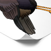 Poster Caracara en berceau dessin animé (Coin)