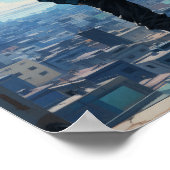 Poster Caractère Anime cool avec Pantalon Noir Baggy et B (Coin)