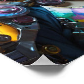 Poster Caractère Anime futuriste (Coin)