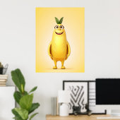 Poster Caractère de banane drôle (Bureau à domicile)