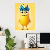 Poster Caractère de banane drôle (Bureau à domicile)