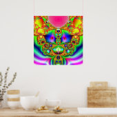 Poster Caractère de dessin fractal (Cuisine)