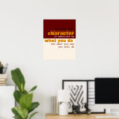 Poster Caractère est mesuré par ce que vous faites (Bureau à domicile)