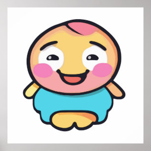 Poster Caractère Kawaii adorable - Carton mignon