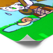 Poster caractère original, style mignon le lapin. (Coin)