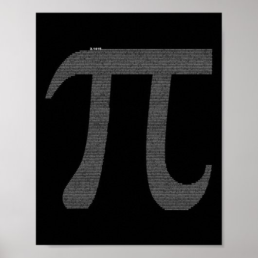 Poster Caractère Pi Avec 10 (Devant)