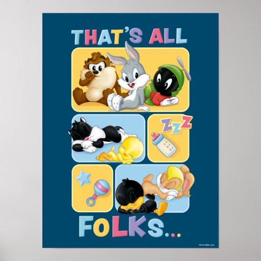 Poster Caractères Bébé Looney Tunes | C'est tous les gens (Devant)