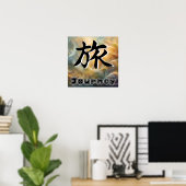Poster Caractères japonais de voyage (Bureau à domicile)