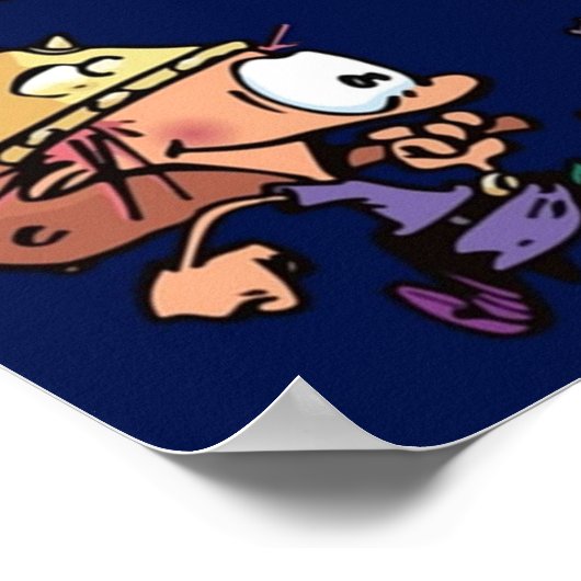 Poster Caractères Kid Paddle Bleu (Coin)