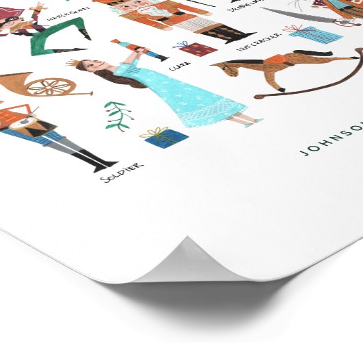 Poster Caractères mignons croupe ballet enfants (Coin)