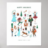 Poster Caractères mignons croupe ballet enfants (Devant)