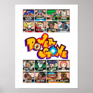 Poster Caractères Power Stone