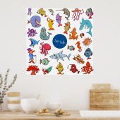 Poster Caractères Sea Life (Cuisine)