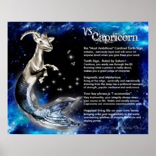 Poster Caractéristiques de Capricorne