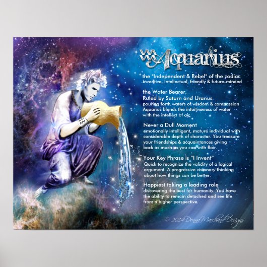 Poster Caractéristiques de l'Aquarius (Devant)