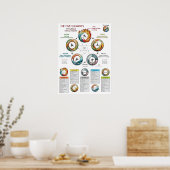 Poster Caractéristiques des cinq éléments de la MTC (Cuisine)