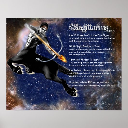 Poster Caractéristiques du Sagittaire (Devant)