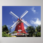 Poster Caraïbes, Aruba. Old Mill, converti en 'Mill (Devant)
