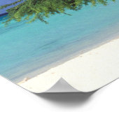 Poster Caraïbes, Aruba. Plage d'Eagle (Coin)