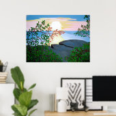 Poster Caraïbes - Coucher de soleil jamaïcain (Bureau à domicile)
