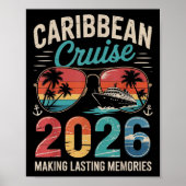 Poster Caraibes Croisière 2026 Voyage Vacation Correspond (Devant)