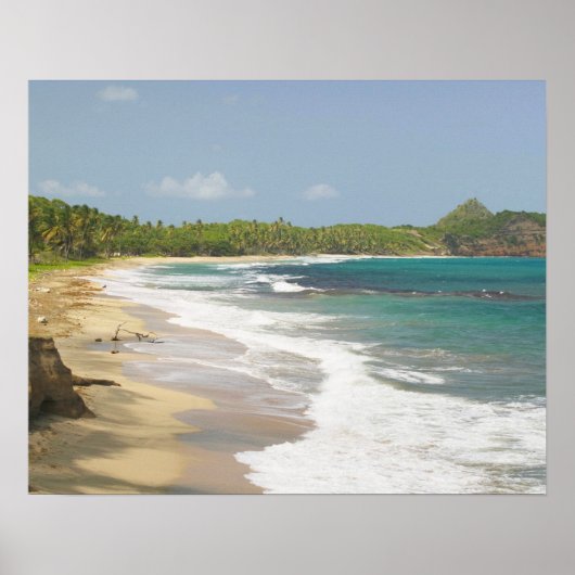 Poster Caraïbes, GRENADA, Côte Est, Baie de Grenade, (Devant)