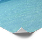 Poster Caraïbes Horizon Tropical Turquoise Bleu (Coin)