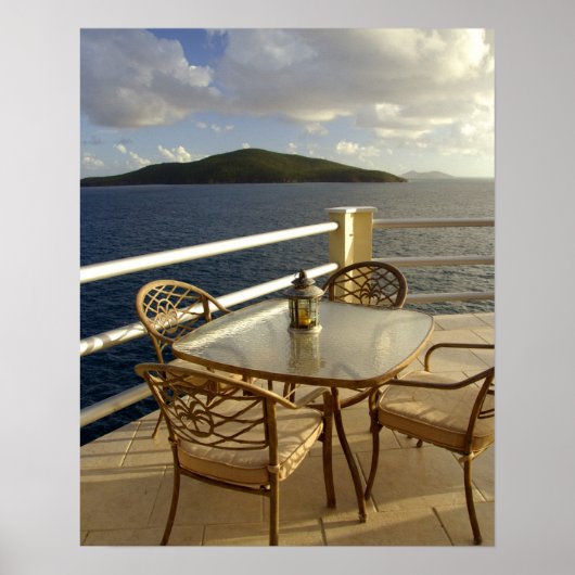 Poster Caraïbes, Îles Vierges américaines, St. Thomas. Vu (Devant)