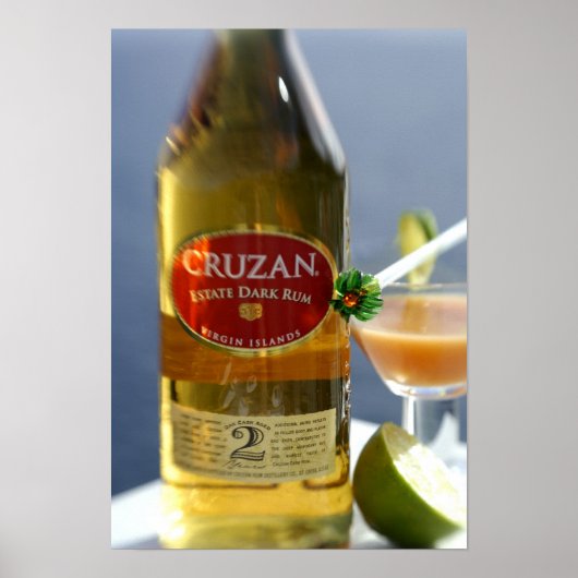 Poster Caraïbes, îles Vierges. Cruzan Estate Dark (Devant)