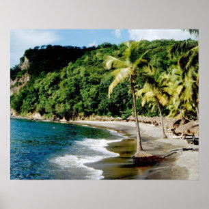 Poster Caraïbes, Petites Antilles, Indes occidentales, Sa
