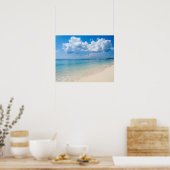 Poster Caraïbes - Plage de Seven Mile - Îles Caïmans (Cuisine)