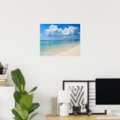 Poster Caraïbes - Plage de Seven Mile - Îles Caïmans (Bureau à domicile)