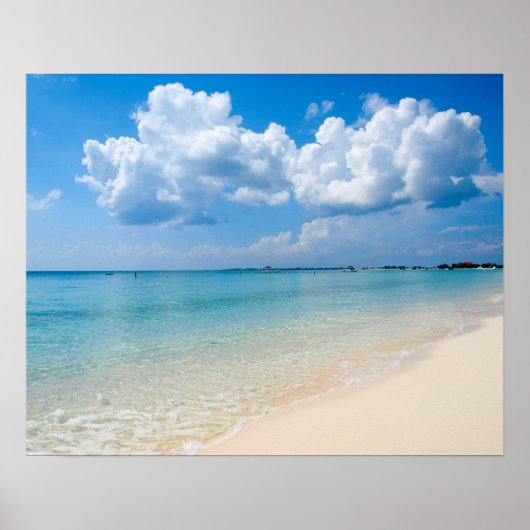 Poster Caraïbes - Plage de Seven Mile - Îles Caïmans (Devant)