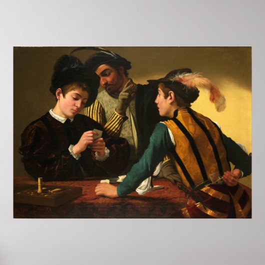 Poster Caravage - Les Tricheurs (Devant)