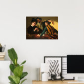 Poster Caravage - Les Tricheurs (Bureau à domicile)