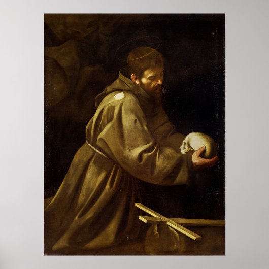 Poster Caravage - Prière de François (Devant)