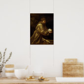 Poster Caravage - Prière de François (Cuisine)