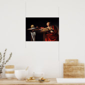 Poster Caravage - Saint Jérôme écrivant 1605 (Cuisine)