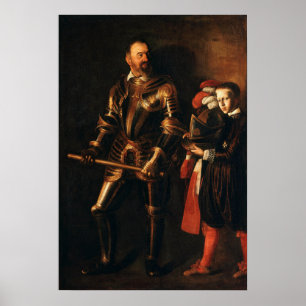 Poster Caravaggio - Alof De Wignacourt Et Sa Page 1608