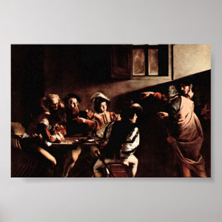 Poster Caravaggio-Appels de Saint Matthieu